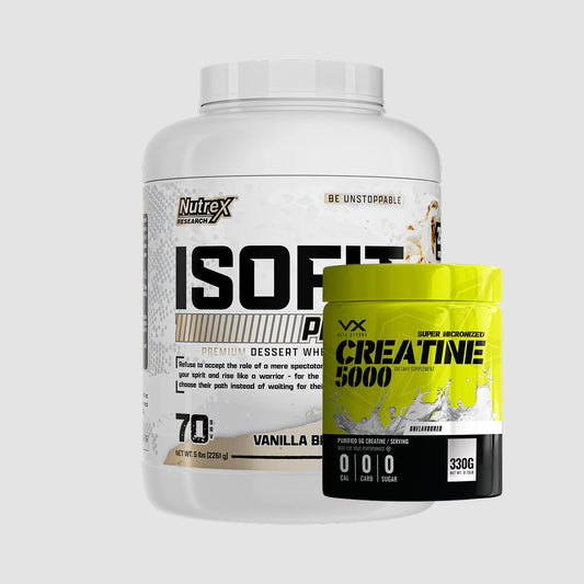Combo Nutrex IsoFit 5Lbs (2.3Kg) & Vitaxtrong Super Micronized Creatine 5000 66 Servings