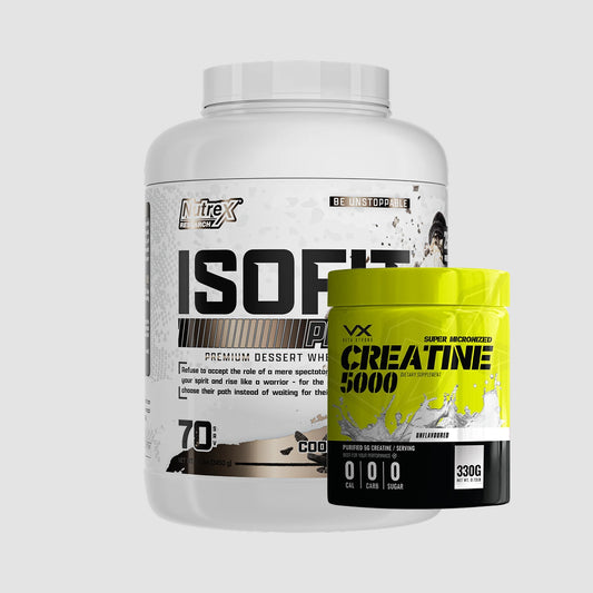 Combo Nutrex IsoFit 5Lbs (2.3Kg) & Vitaxtrong Super Micronized Creatine 5000 66 Servings
