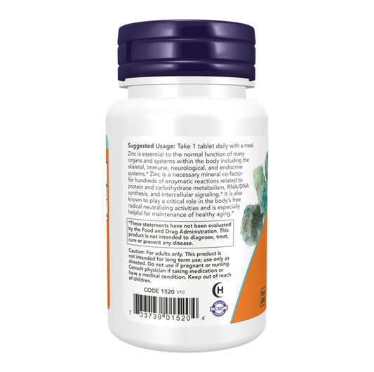 Supplement bottle label with text on a white background