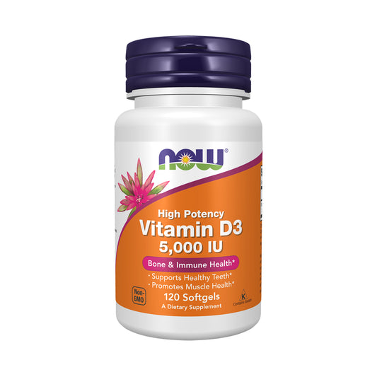 NOW Vitamin D3 5000 IU, 120 viên