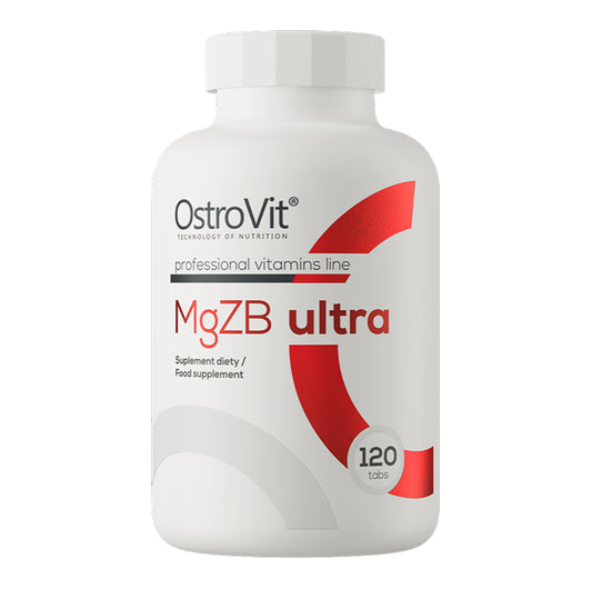 Ostrovit MgZB ultra supplement bottle on a white background