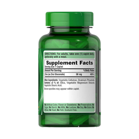 Puritan's Pride Zinc 50mg, 100 viên