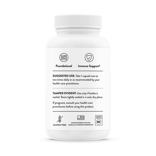 Supplement bottle with label on a white background