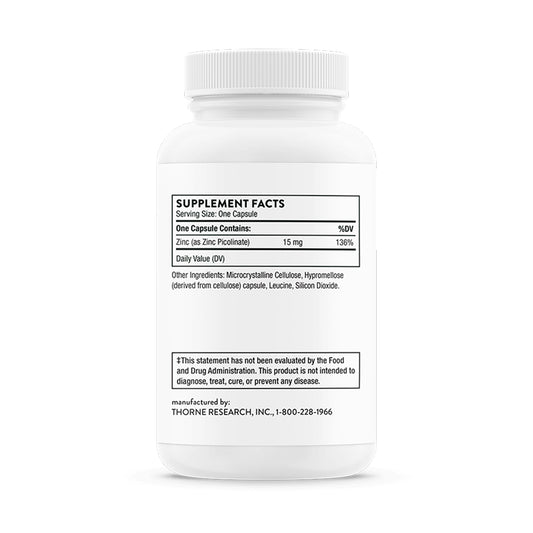 Supplement bottle with label on a white background