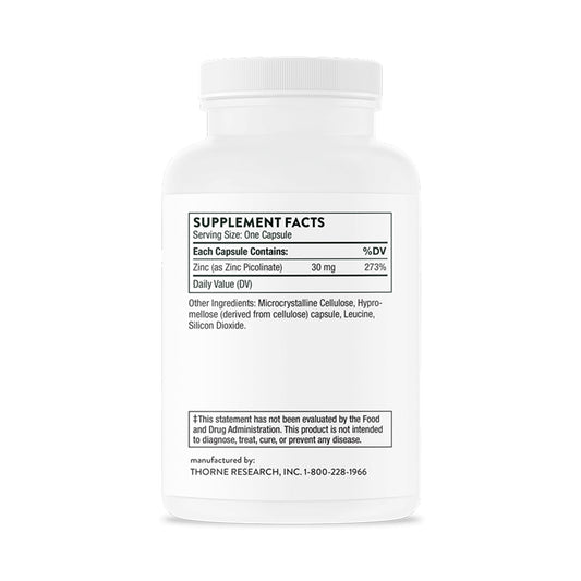 Supplement bottle with label on a white background