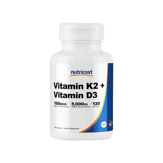 Nutricost Vitamin K2+ Vitamin D3, 120 viên