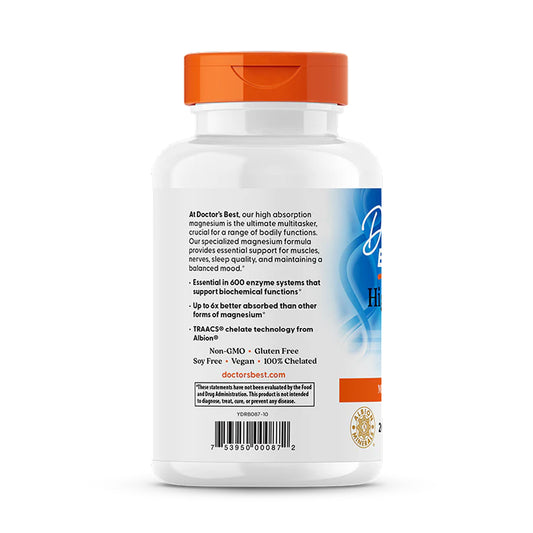 Vitamin supplement bottle with orange cap and label on a white background