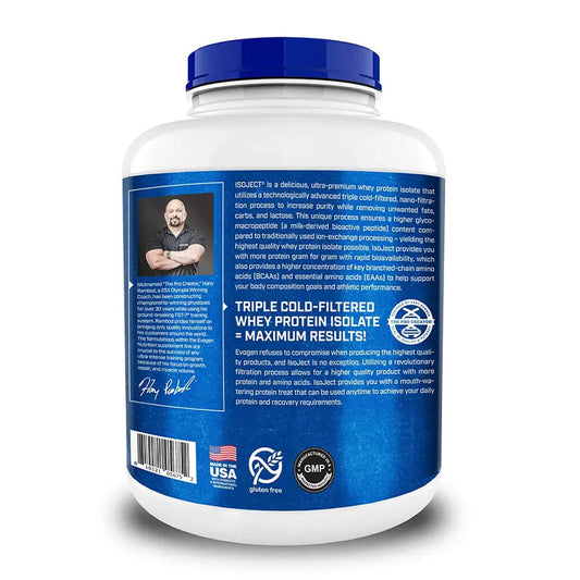 Evogen IsoJect Ultra-Pure Whey Isolate Protein, 4 Lbs (55 Servings)