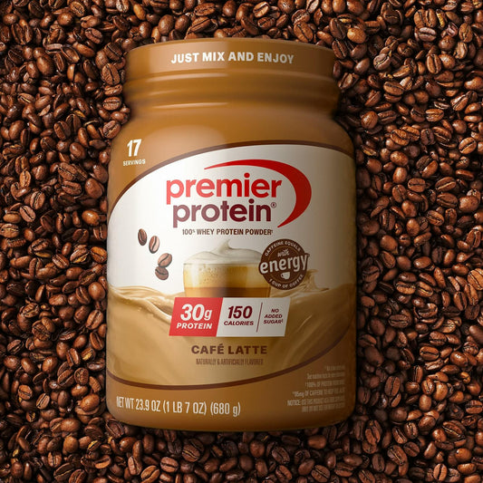 Premier Protein Blend 680g vị Café Latte - 30g đạm whey, có chứa caffeine
