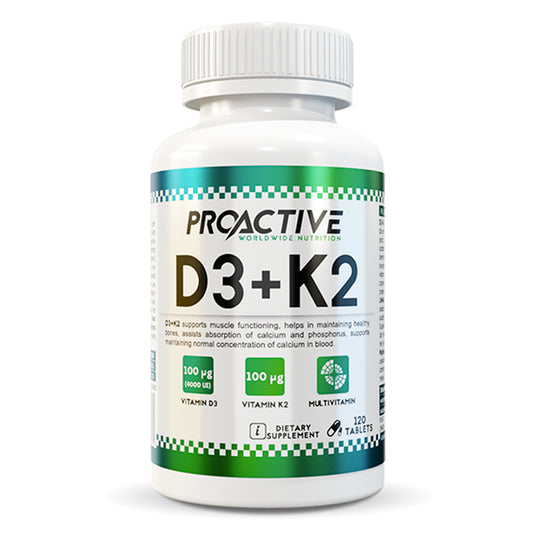 PROACITVE Vitamin D3+K2 4000IU, 120 viên