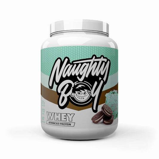Naughty Boy Advanced Whey 2010g vị Milk Chocolate Caramel Biscuit - 21g đạm mỗi muỗng 30g