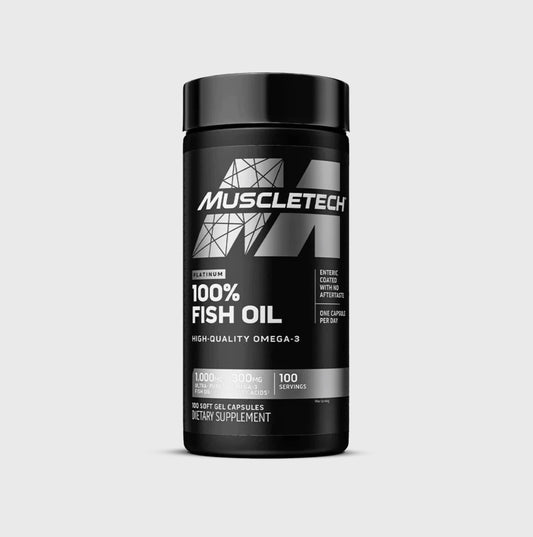 MuscleTech Platinum 100% Fish Oil Omega 3 100 Softgels